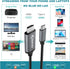 S23/S22/S21/S20/Note 20 to HDMI Cable for Samsung Galaxy, USB Type C to HDMI Cable Compatible with iPhone 15, MacBook