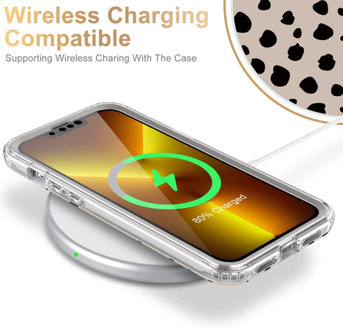 Esdot Case for iPhone 13 Pro Max with Built-in Screen Protector, Military Grade Cover with Fashion Designs