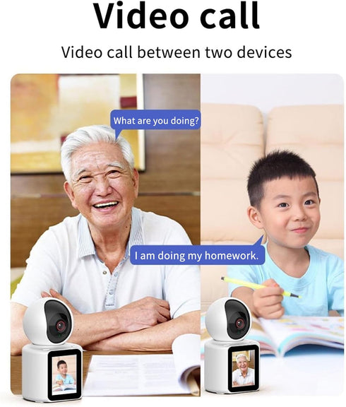 Two-Way Video Calling Camera, 2.8 inch HD Screen, 1080P Indoor Home Security Camera, Pet Camera