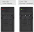 Andoer NP-120 HDR-AC3/ HDR-AC5/ HDR-AZ50/ HDR-V12/ HDR-V7 Battery Charger with LED Indicator Type-C Port & USB Cable