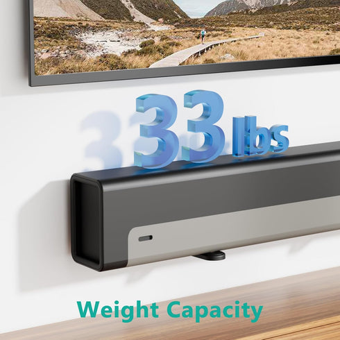 WALI Sound Bar Mounts Under TV - Universal Wall Mount Shelf with Anti-Skid Pad for All Types of Wall