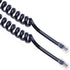 RJ10 16 Feet Curly Telephone Phone Cord Lead - Spring Coiled Handset Wire Compatible with Landline/IP Phones