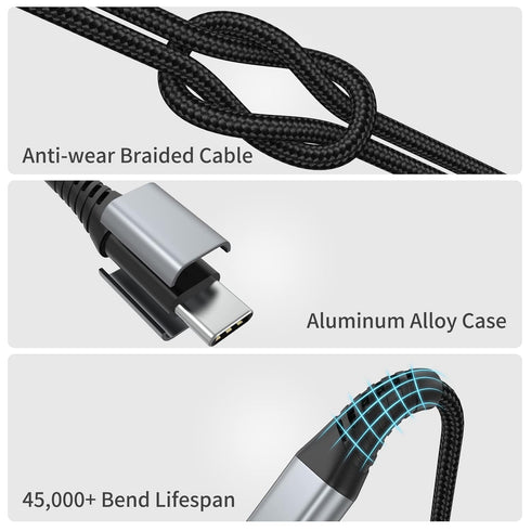 6 inch 0.5ft 3-Pack 60W S234 S23, G8, 15 16 USB C to USB C Cable, Short USB Type C Charger Cable PD Fast Charging