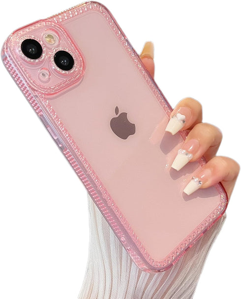 ZTOFERA iPhone 15 6.1 inch Sparkly Cute Clear Case for Women Girls, Glitter Bling Flexible Soft TPU Protective Cover