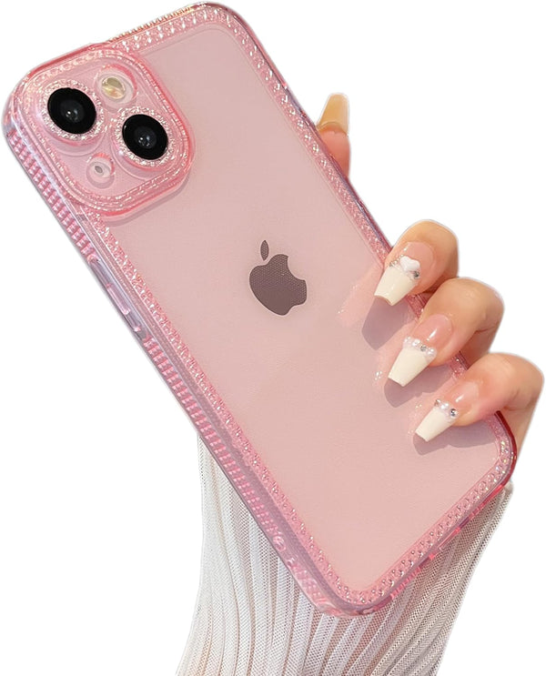 ZTOFERA iPhone 15 6.1 inch Sparkly Cute Clear Case for Women Girls, Glitter Bling Flexible Soft TPU Protective Cover