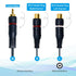 Dirvcp 1 2 RCA Audio Splitter Male to Female with Gold-Plated Connectors for Lossless Sound - Home Theater & Subwoofer