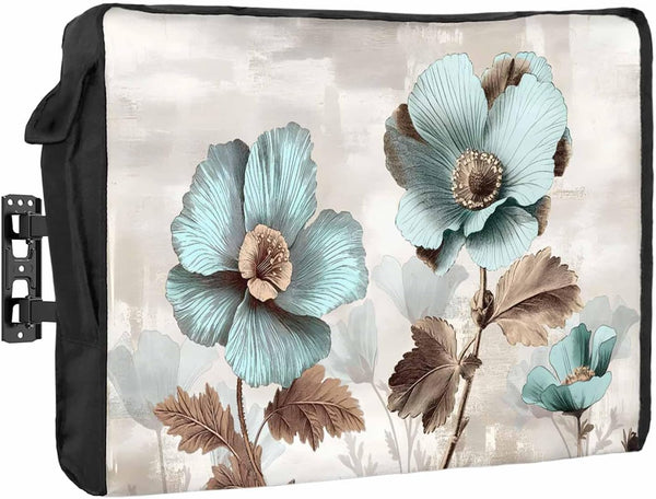 Yukro Blue Broccoli Outdoor TV Cover 30 to 32 Inches, Farmhouse Rustic Floral