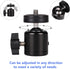 360 1/4 inch (2 Pack) Hot Shoe Mount Adapter Degree Swivel Mini Ball head with Screw for DSLR Camera, Monitor