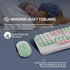 FOPETT 2.4GHz Wireless Keyboard and Mouse Set, Full-Size Keyboard with Switch Button, Compatible for