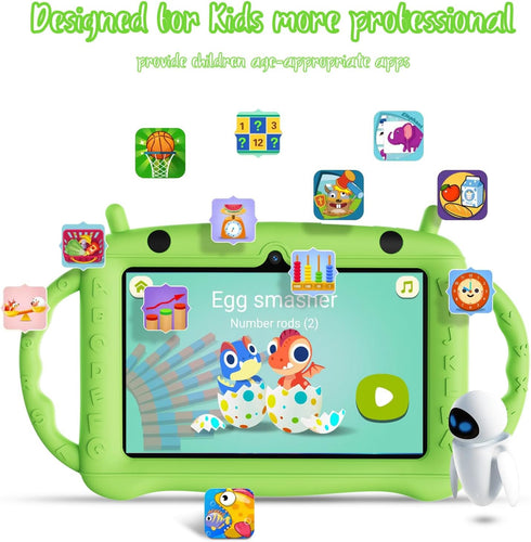 Kids Tablet 7 inch Android 12 for Kids 3-12, Toddler Tablet with WiFi, Bluetooth, and Parental Control