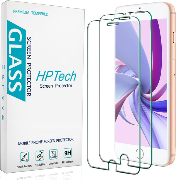 HPTech Tempered Glass Screen Protector (2 Pack) for iPhone 8 Plus, 7 Plus, 6S Plus, 6 Plus, 5.5-Inch