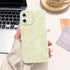 Aoldimu 12 6.1",Aesthetic 12,Beige Cute Flower Phone Case for iPhone Yellow Lines Floral Cases Girly Art Stylish Design
