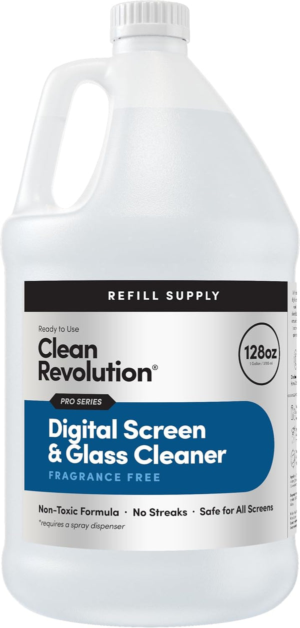 Clean Revolution Pro Digital Screen and Glass Cleaner, Spray and Wipe TV