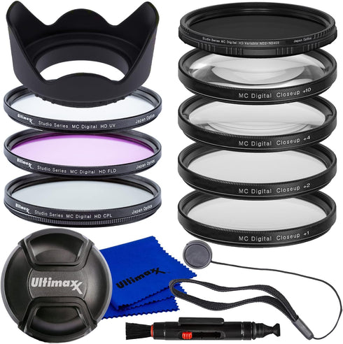 Ultimaxx 77MM Complete Lens Filter Accessory Kit, Variable ND Filter (ND2-ND400) + UV CPL FLD Filter Set + Macro Close