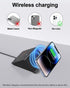 Multi-Device Charging Station, 100W GaN 6-Port USB C Charger Hub with 45W PD Wall Adapter & 15W Wireless Charger,