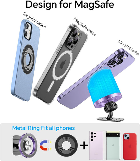 Magnetic Phone Holder for Car with 20 Strong Magnets, 360° Phone Mount for iPhone 15 14 13 12 Pro Max Plus
