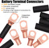4 Gauge Wire (25ft Black + 25ft Red) Copper Clad Aluminum CCA, 20PCS Lugs, 20PCS Heat Shrink Tubing, 100A ANL Fuse