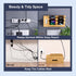 Osmudax Bamboo Charging Station for Multiple Devices, Cable Management Box for Power Strip, USB Charger & USB Charging