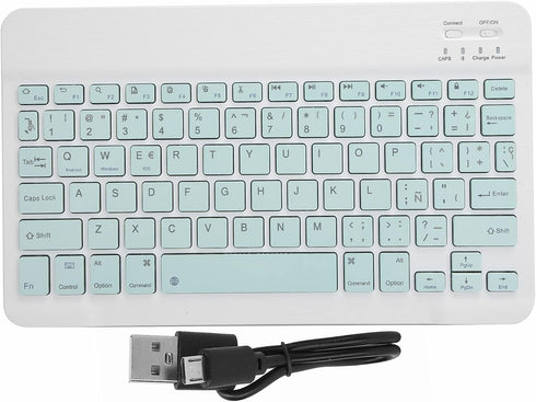 Hilitand 10 inch Bluetooth Keyboard, Ultra-Thin Ergonomics Scissor, 5 Million Click, Quiet Key, Metal Texture