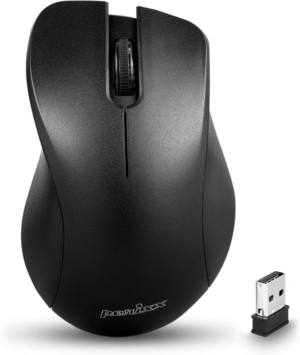 Perixx PERIMICE-621B Wireless Mouse, Silent Click, Ergo Design, Compatible with Desktop and Laptop PC