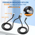 UCEC Dual USB C Cable, 4ft USB A to USB Type C Splitter Charging Cable, 2 in 1 Multi Charging Cable USB C Wire, Braided