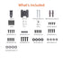 Amazon Basics 12" 40" 200x200, 40 lbs Fixed Flat TV Wall Mount, Low Profile, for to TVs, VESA Capacity