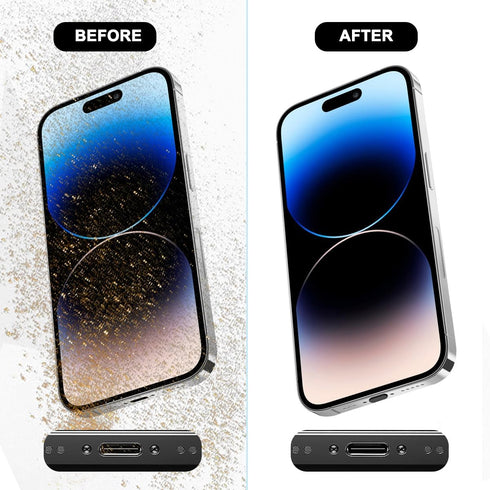 20x USB C Dust Cover Plugs - Black Anti Dust Silicone Type C Charging Port Protection Caps for iPhone 15 Plus Pro