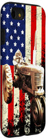 Vintage Patriotic Farm Gift Case for iPhone SE (2020), 7, 8 - US American Flag Tractor Design