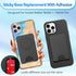 Adhesive Base for Pops Wallet, 2pcs Detachable Sticky Back Replacement Compatible with Socket Wallet Plus, Black