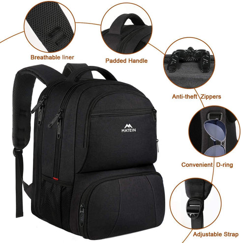 Backpack 17 Inch Backpack Pack Backpacks MATEIN Lunch for Men, Insulated Cooler with Lunch Compartment, Water Resistant