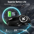 LEXIN G1 Motorcycle Bluetooth Headset, Helmet Speakers with 2 Type Mics, Hands-Free Call/Music, Waterproof