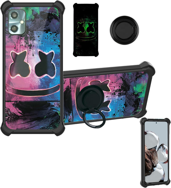 Vortex HD62 Case, Compatible Hard PC + Soft Silicone, Ring Support, Luminous Effect, YGH-BQ