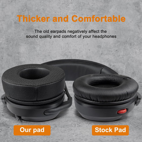 SOULWIT Replacement Earpads for HyperX Cloud 1/2/Pro/Core/Alpha/Alpha S/Flight/Stinger, Noise Isolation Foam, MF Black