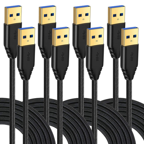 4-Pack 6ft USB 3.0 A to A Cable USB Male to Male