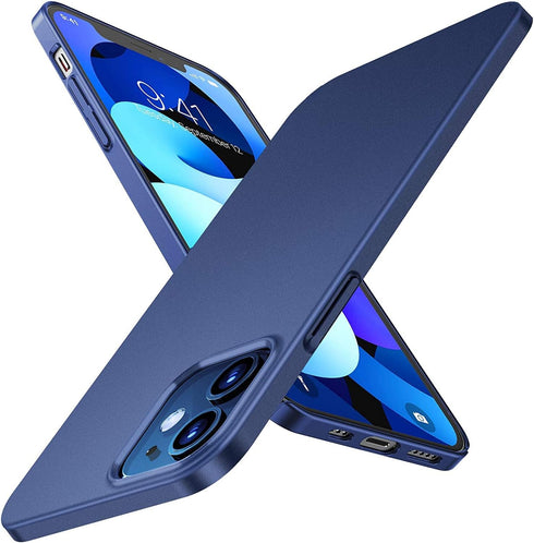 TORRAS Slim Fit for iPhone 12/12 Pro Case 6.1 inch, Ultra Thin Lightweight Matte Anti-Scratch Hard PC Cover (Royal Blue)