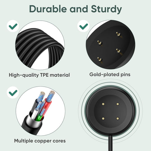 2-Pack Charging Cable for Google Pixel Watch 2 Replacement Charger (USB-A)