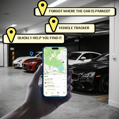 IOOIOO 10 Asset(Android) Years Long Life Battery GPS Tracker Item Finder, find car in Parking lot, no Subscription