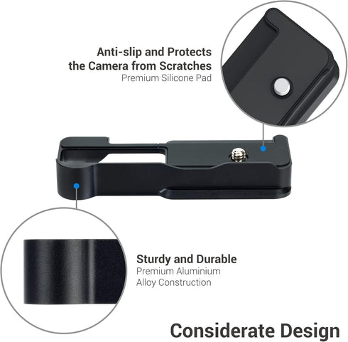 ZV-1F Camera Metal Grip Extension Bracket with Mic Cold Shoe Mount for Sony ZV-1F ZV-1II, Vlog Accessory