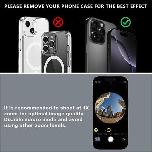 Beysfilter 235Clip-On 17 16 15 Fisheye Lens Cellphone Camera Lens Kit,Fish Eye Lens for iPhone and Android