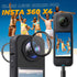 Insta360 X4,2 2 Set, 92% 9H Semaiki Premium Lens Guards for Tempered Glass Lens Cover + Screen Protector Transmittance