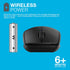JLab GO Wireless Mouse, Black, Connect Via Bluetooth or USB Wireless Dongle, Multi-Device Toggle, Portable,