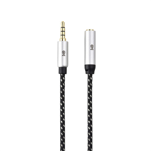 Cable Matters 2-Pack Headset Extension Cable 10 ft (3.5mm/TRRS) with Mic Support in Black