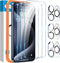 Fotbor iPhone 15 Pro Max Screen Protector & Camera Lens Protector, 3+3 Pack, HD Clear, Tempered Glass, Easy Install.