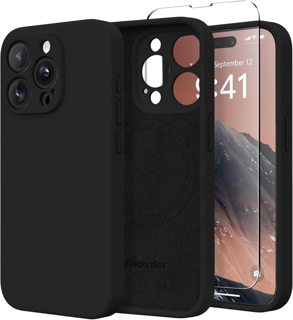 Magnetic iPhone 13 Pro Case, Compatible with MagSafe, Silicone Shockproof Protective Phone Case with Full Camera
