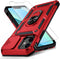iPhone 12 Mini Case (Red) with Military Grade Drop Protection, Slide Lens Cover, HD Screen Protector & Kickstand.