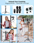 Yeaki 63Auto Vlogging Kit for iPhone/Android, Face Tracking Tripod for iPhone with Light, Wireless Microphones