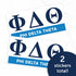 Desert Cactus Phi Delta Theta Sticker 2-Pack Decal, Greek for Window Laptop Computer Car