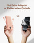 VEGER Portable Charger for iPhone, Built-in Cables and Wall Plug, 10000mAh Slim Fast Charging USB C Power Bank