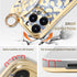 Cheetah Print Ultra Slim IMD Shockproof Wrist Band Kickstand Cover Case for iPhone 13 Pro 6.1-inch (Leopard Skin