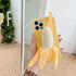 Yatchen 3D 14 Cute Cartoon Case Compatible with iPhone Pro Max,Unique Funny Banana Design Soft Decompression Silicone